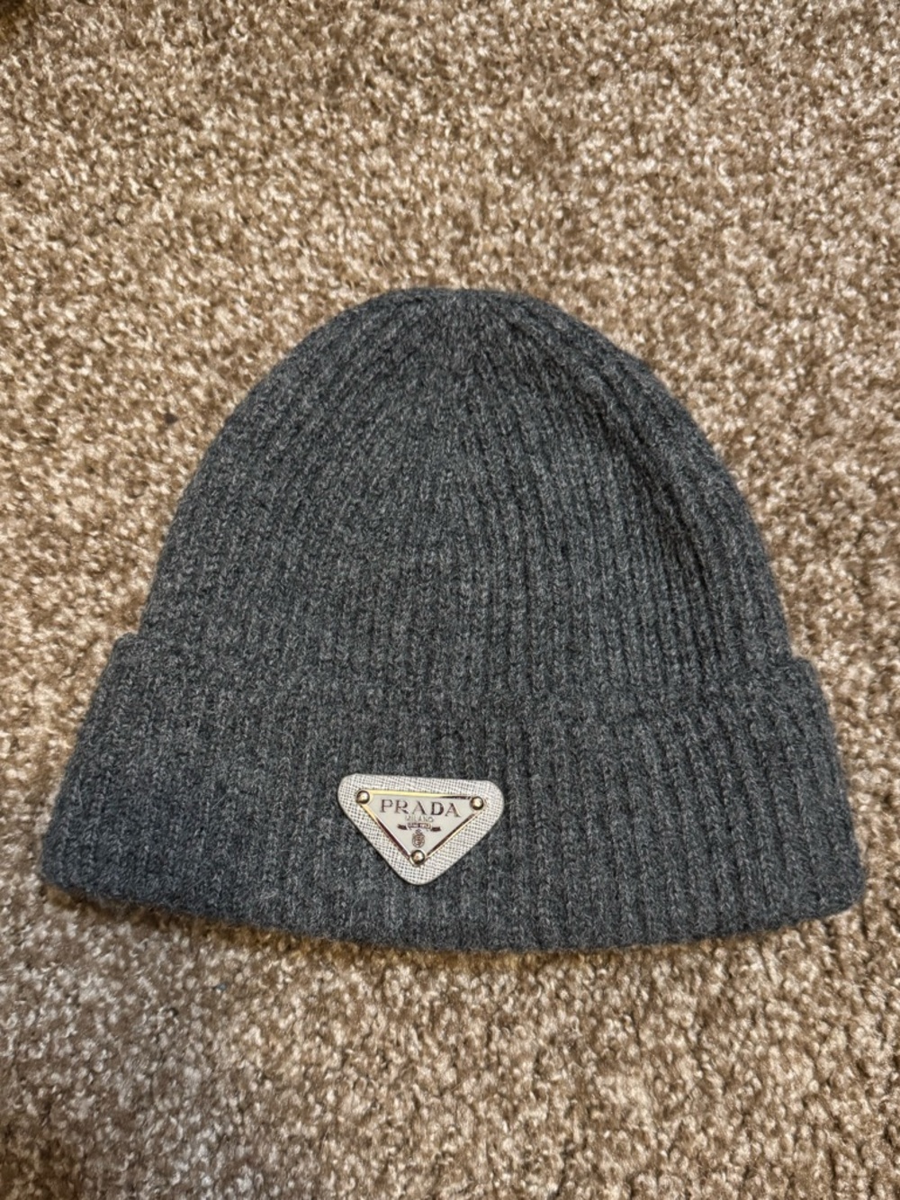 Upcycled Ribbed Knit Beanie